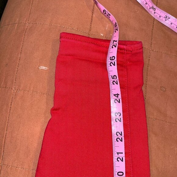 Rock & Republic Womens Red Skinny Jeans With Zipper Pockets Size 4 - Picture 12 of 12